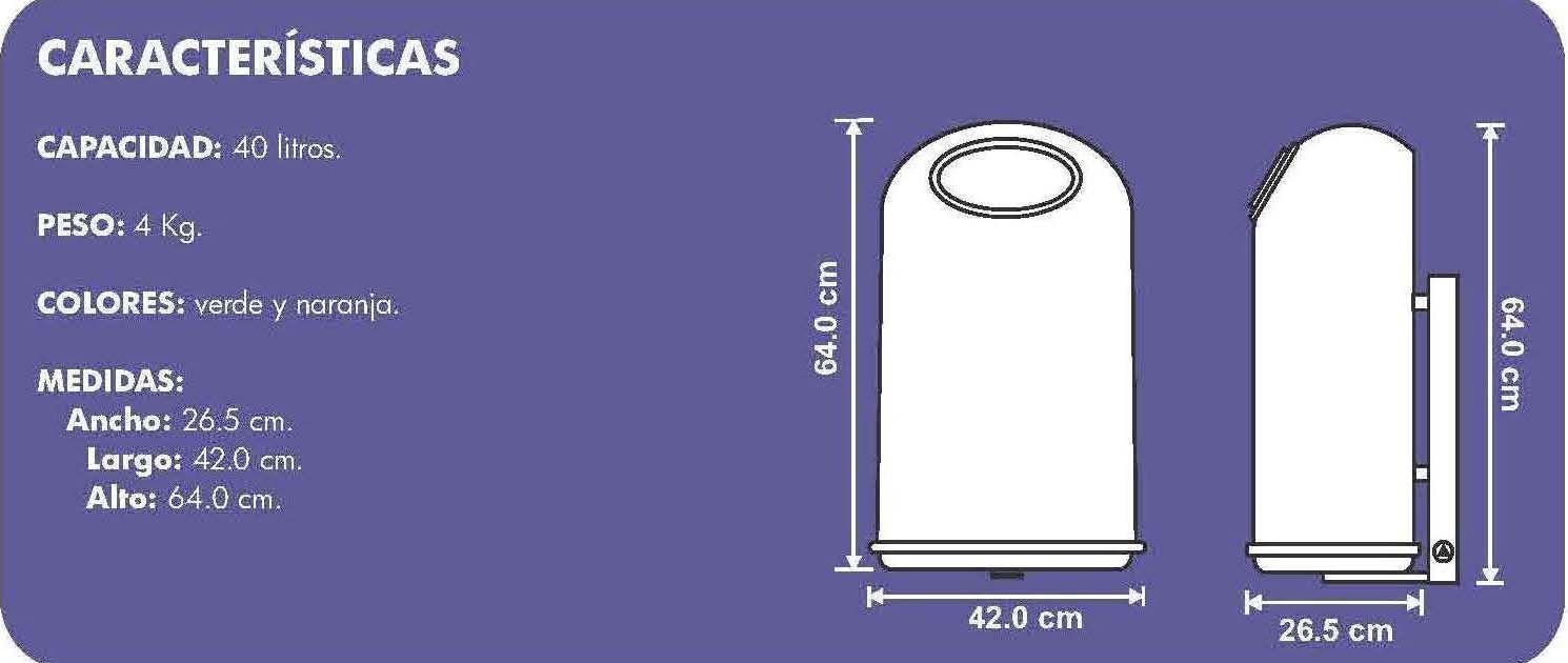 PAPELERA PARA BASURA CH-40 PAPELERA PARA BASURA CH-40