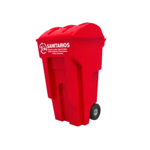 bote para basura con ruedas