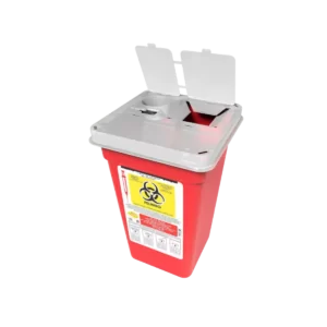 Bote rojo para agujas