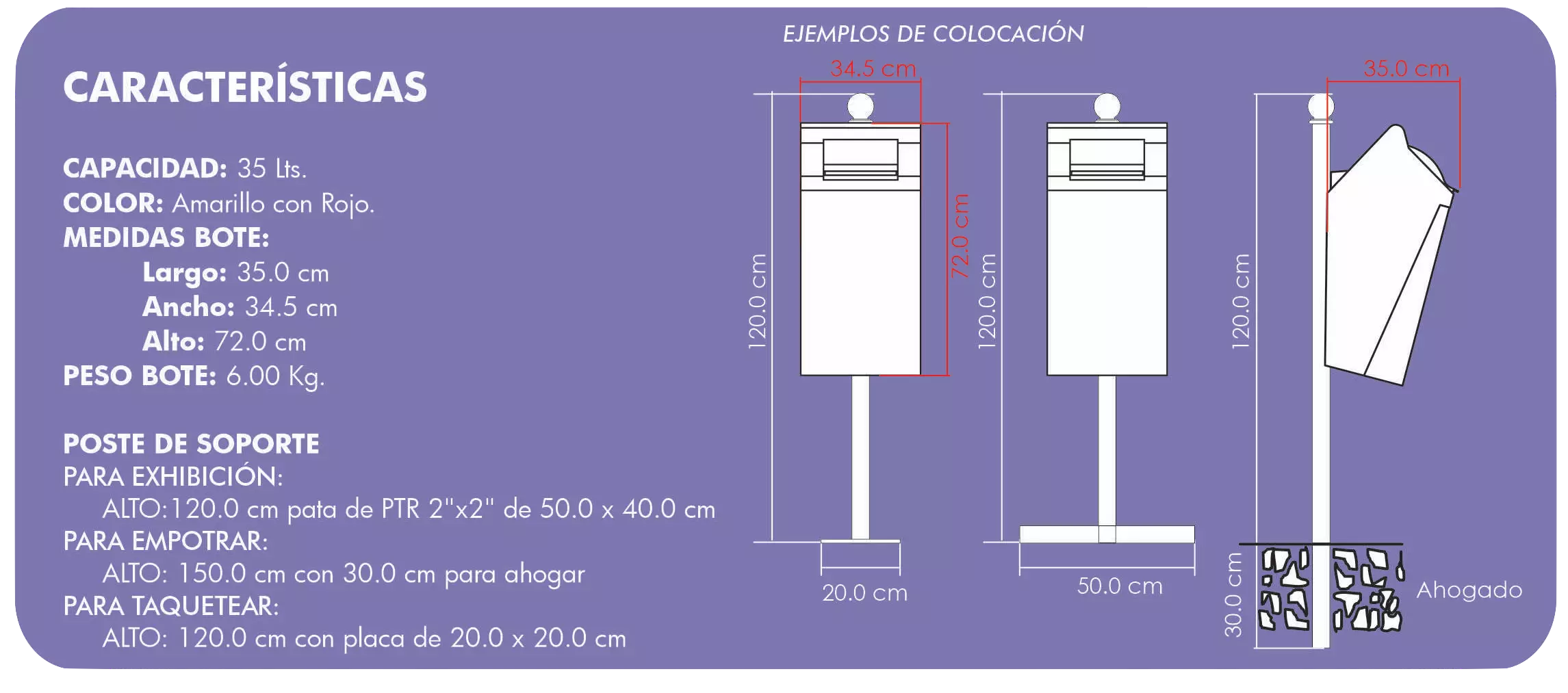 Papelera para desechos caninos - Imagen 2