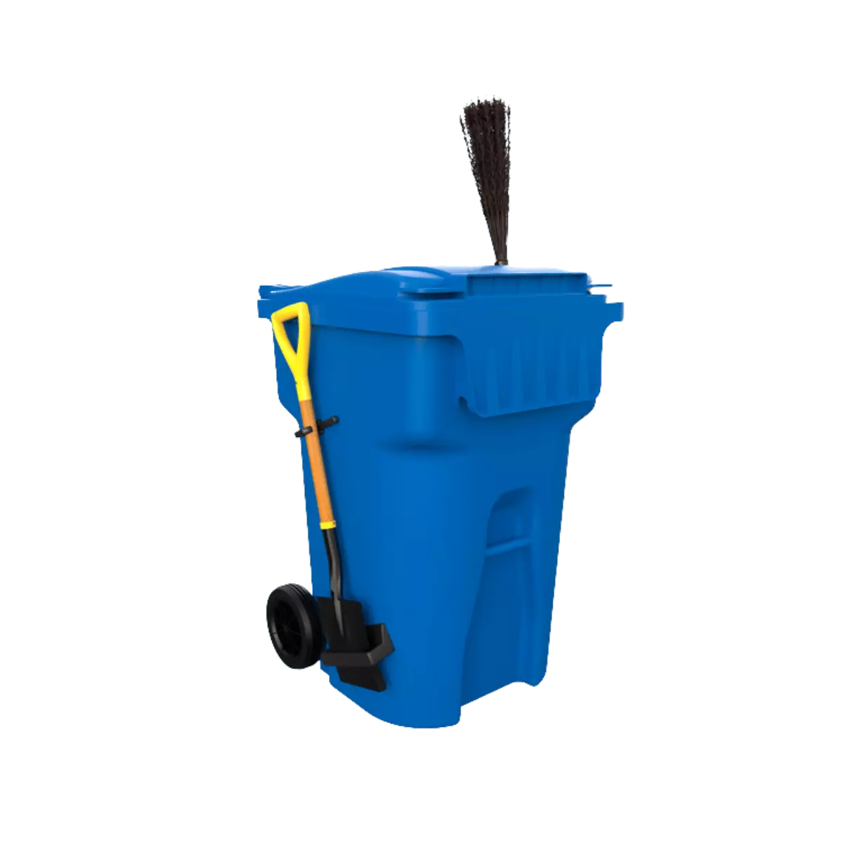 Bote de basura con ruedas