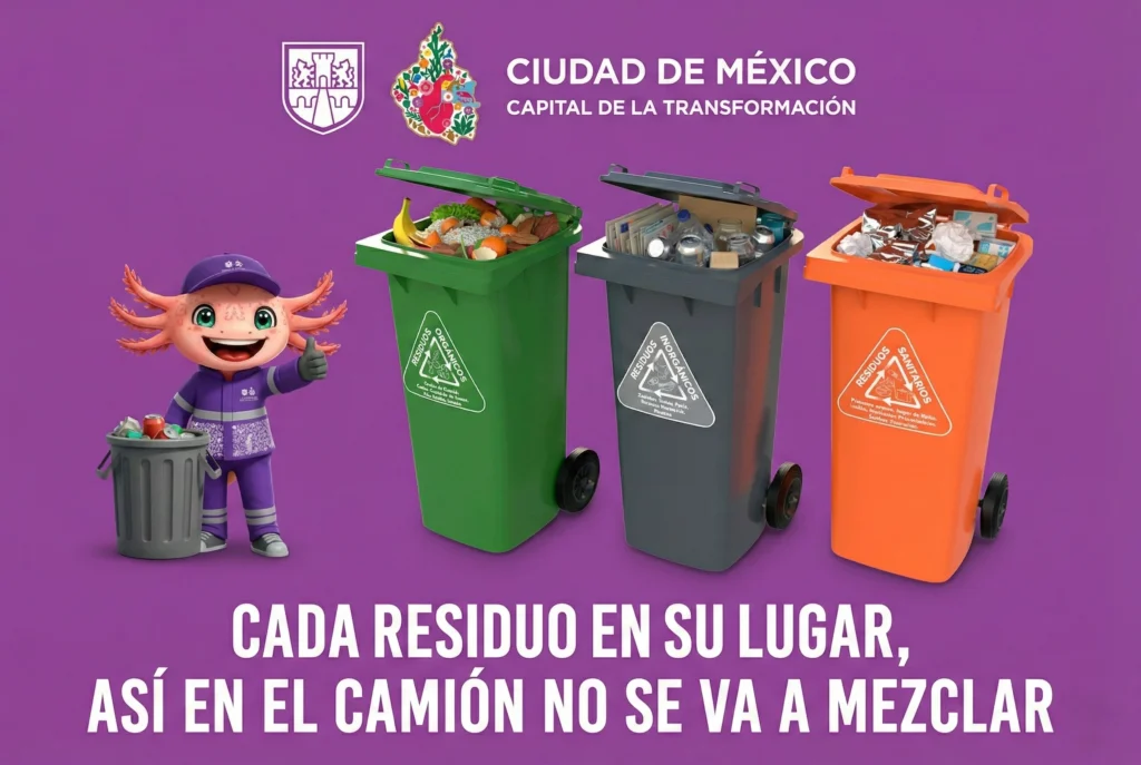 Campaña de separación de residuos en la Ciudad de México enfocada en residuo cero y correcta clasificación desde los hogares