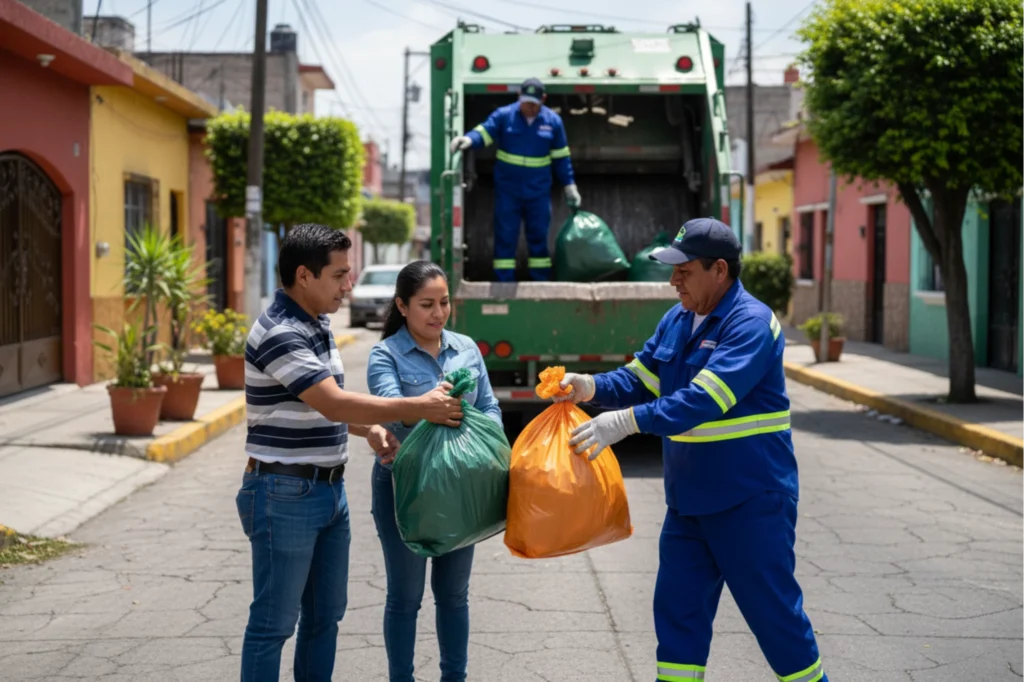 Entrega de desechos separados según la clasificación de residuos establecida en la CDMX.